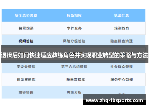 退役后如何快速适应教练角色并实现职业转型的策略与方法 退役后如何快速适应教练角色并实现职业转型的策略与方法